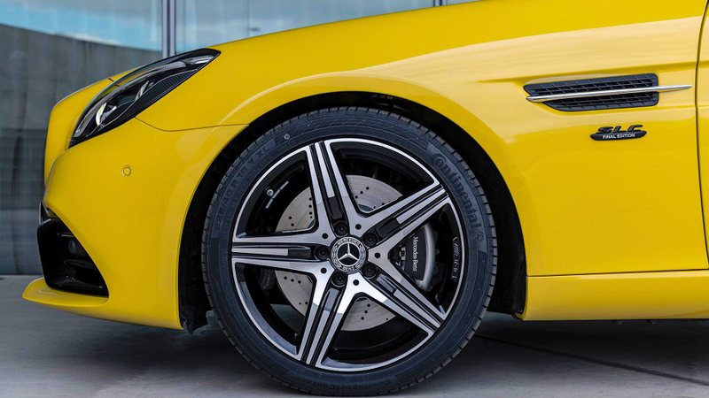 Illustration for article titled The Mercedes-Benz SLC Brought Back Sun Yellow Just In Time to Be Shot Into the Sun